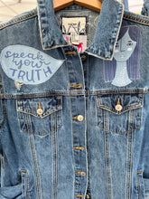 Load image into Gallery viewer, Womens Jean Jacket SPEAK YOUR TRUTH