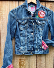 Load image into Gallery viewer, Womens Jean Jacket FLOWER PUNCH