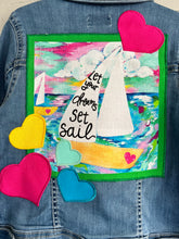 Load image into Gallery viewer, Girls Jean Jacket OCEAN LOVE