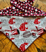 Load image into Gallery viewer, Dog Bandana WSU COUGARS FAN!