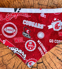 Load image into Gallery viewer, Dog Bandana WSU COUGARS FAN!