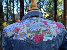 Load image into Gallery viewer, Womens Jean Jacket WASHINGTON LOVE