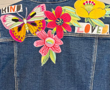 Load image into Gallery viewer, Girls Jean Jacket HAPPY KIND LOVED