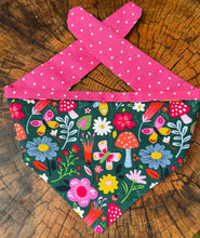 Load image into Gallery viewer, Dog Bandana FOREST FLOWERS a Badass Bandana for your Pretty Doggie!