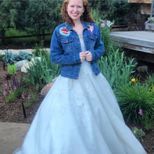 Load image into Gallery viewer, Womens Jean Jacket FRIDA Yoke Collage