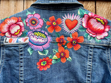 Load image into Gallery viewer, Womens Jean Jacket FLOWER PUNCH