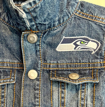 Load image into Gallery viewer, Boys or Girls Jean Jacket MINI SEAHAWKS FAN
