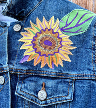 Load image into Gallery viewer, Womens Jean Jacket SUNFLOWER PUNCH