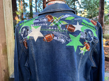 Load image into Gallery viewer, Womens Jean Jacket SEAHAWKS FAN