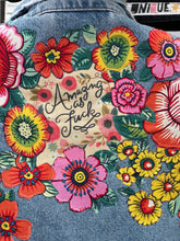 Load image into Gallery viewer, Womens Jean Jacket AMAZING AS F**K