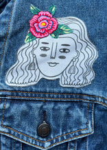 Load image into Gallery viewer, Womens Jean Jacket BE A GOOD HUMAN