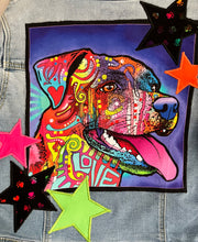 Load image into Gallery viewer, Girls Jean Jacket DOG LOVE