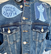 Load image into Gallery viewer, Womens Jean Jacket SPEAK YOUR TRUTH