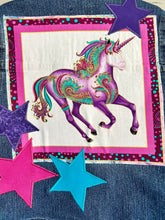 Load image into Gallery viewer, Girls Jean Jacket MAGICAL UNICORN