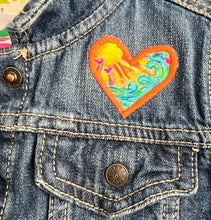 Load image into Gallery viewer, Girls Jean Jacket OCEAN LOVE