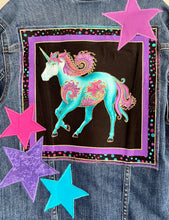 Load image into Gallery viewer, Girls Jean Jacket MAGICAL UNICORN