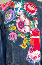 Load image into Gallery viewer, Womens Jean Jacket FRIDA RED AND ELEGANT