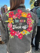 Load image into Gallery viewer, Womens Jean Jacket BE NICE!