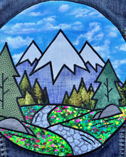 Load image into Gallery viewer, Womens Jean Jacket THE MOUNTAINS ARE CALLING