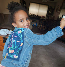 Load image into Gallery viewer, Girls Jean Jacket MERMAID AND FRIENDS