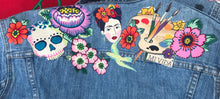 Load image into Gallery viewer, Womens Jean Jacket FRIDA Yoke Collage