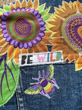 Load image into Gallery viewer, Womens Jean Jacket SUNFLOWER PUNCH