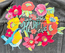 Load image into Gallery viewer, Womens Jean Jacket HAPPY!