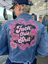 Load image into Gallery viewer, Womens Jean Jacket F**K this Shit