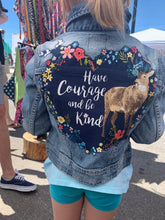 Load image into Gallery viewer, Girls Jean Jacket COURAGEOUS AND KIND