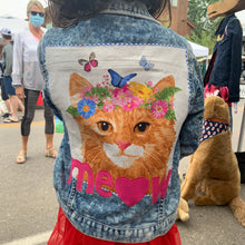 Load image into Gallery viewer, Girls Jean Jacket BIG MEOW