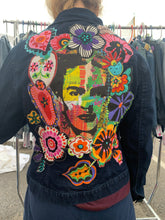Load image into Gallery viewer, Womens Jean Jacket FRIDA Wild and Colorful!