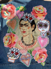 Load image into Gallery viewer, Womens Jean Jacket FRIDA LOVE