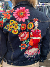 Load image into Gallery viewer, Womens Jean Jacket FRIDA RED AND ELEGANT