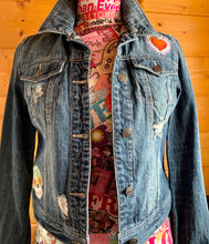 Load image into Gallery viewer, Womens Jean Jacket FRIDA Yoke Collage