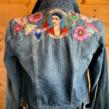Load image into Gallery viewer, Womens Jean Jacket FRIDA Yoke Collage