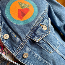 Load image into Gallery viewer, Womens Jean Jacket SIGNPOSTS and SCOUT BADGES
