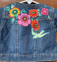 Load image into Gallery viewer, Girls Jean Jacket FLOWER POWER!