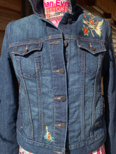 Load image into Gallery viewer, Womens Jean Jacket MERMAID TATTOOS