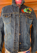 Load image into Gallery viewer, Womens Jean Jacket FRIDA Wild and Colorful!