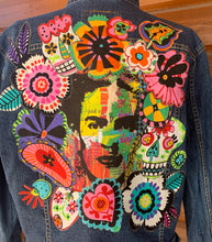 Load image into Gallery viewer, Womens Jean Jacket FRIDA Wild and Colorful!