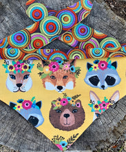 Load image into Gallery viewer, Dog Bandana ADORABLE ANIMAL HEADS a Beautiful Badass Bandana for your Wild Girl!
