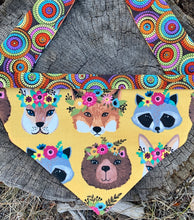 Load image into Gallery viewer, Dog Bandana ADORABLE ANIMAL HEADS a Beautiful Badass Bandana for your Wild Girl!