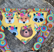 Load image into Gallery viewer, Dog Bandana ADORABLE ANIMAL HEADS a Beautiful Badass Bandana for your Wild Girl!