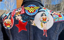 Load image into Gallery viewer, Womens Jean Jacket WONDER WOMAN!