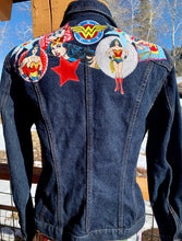Load image into Gallery viewer, Womens Jean Jacket WONDER WOMAN!