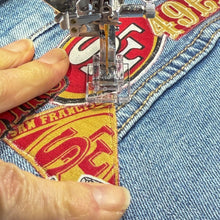 Load image into Gallery viewer, Boys or Girls Jean Jacket MINI 49ERS FAN
