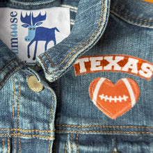 Load image into Gallery viewer, Boys or Girls Jean Jacket MINI LONGHORNS FAN
