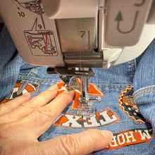 Load image into Gallery viewer, Boys or Girls Jean Jacket MINI LONGHORNS FAN
