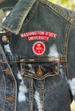 Load image into Gallery viewer, Womens Jean Jacket WASHINGTON STATE COUGARS FAN!
