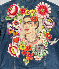 Load image into Gallery viewer, Womens Jean Jacket  FRIDA LOVE
